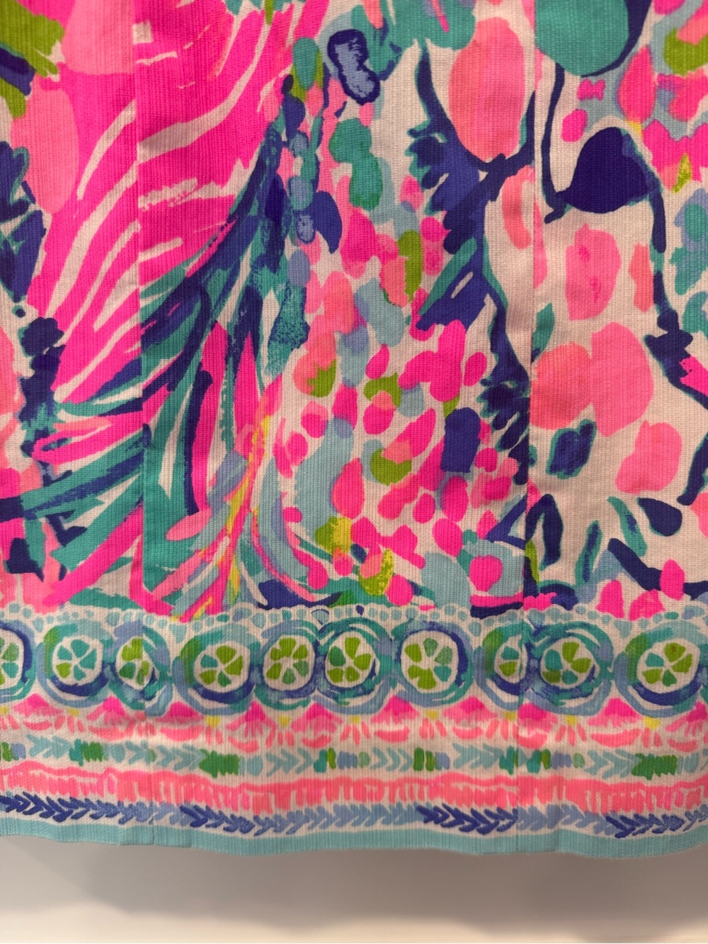 Lilly Pulitzer Gabby Shift Dress Gumbo Limbo Pink Multi Lace Trim- size 6 - Picture 7 of 10